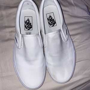 white slip on vans